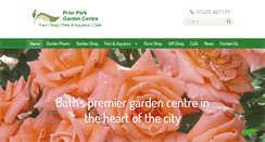 Desktop Screenshot of priorparkgardencentre.co.uk