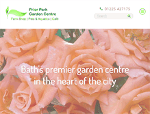 Tablet Screenshot of priorparkgardencentre.co.uk